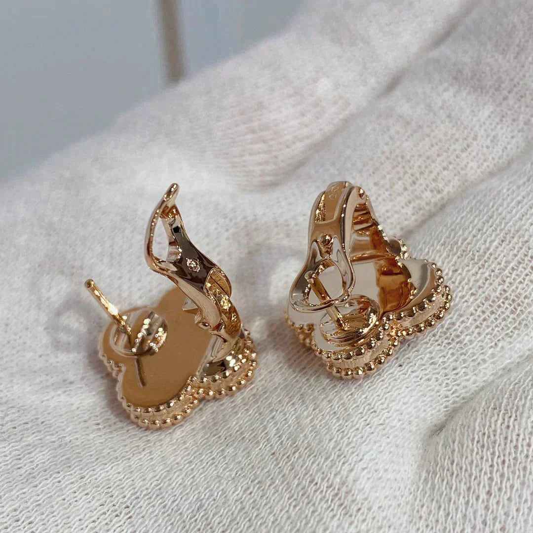 ¡®Lume Jewelry¡¯CLOVER MEDIUM 1 MOTIFS CARNELIAN DIAMOND earrings