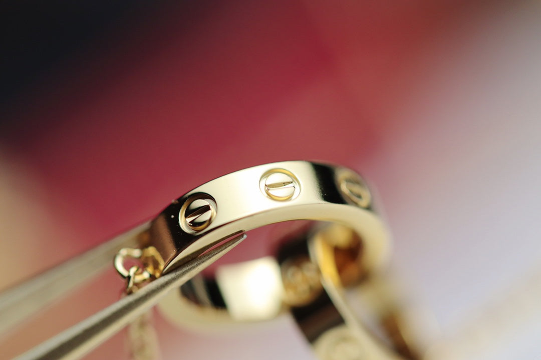 『ルーメジュエリー』LOVE NECKLACE DOUBLE RING GOLD