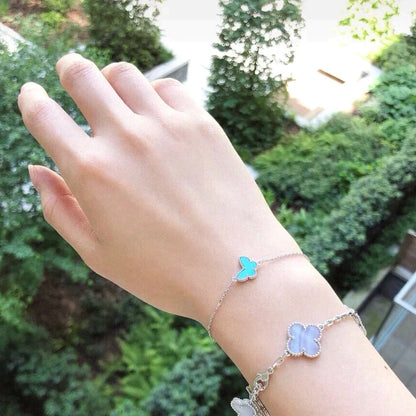 Lume Jewelry® バタフライ ターコイズ バタフライブレスレット シルバー