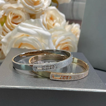[Lume Jewelry]Move Noa Rose Gold Pavé Diamond Bangle Bracelet