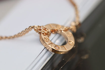 Lume Jewelry「LOVE NECKLACE ADJUSTABLE ROSE GOLD 2 DIAMOND」