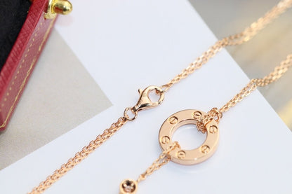Lume Jewelry「LOVE NECKLACE ADJUSTABLE ROSE GOLD 2 DIAMOND」