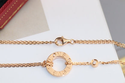 Lume Jewelry「LOVE NECKLACE ADJUSTABLE ROSE GOLD 2 DIAMOND」