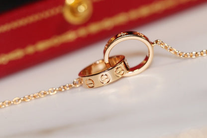 Lume Jewelry「LOVE NECKLACE」ピンクゴールド&シルバー