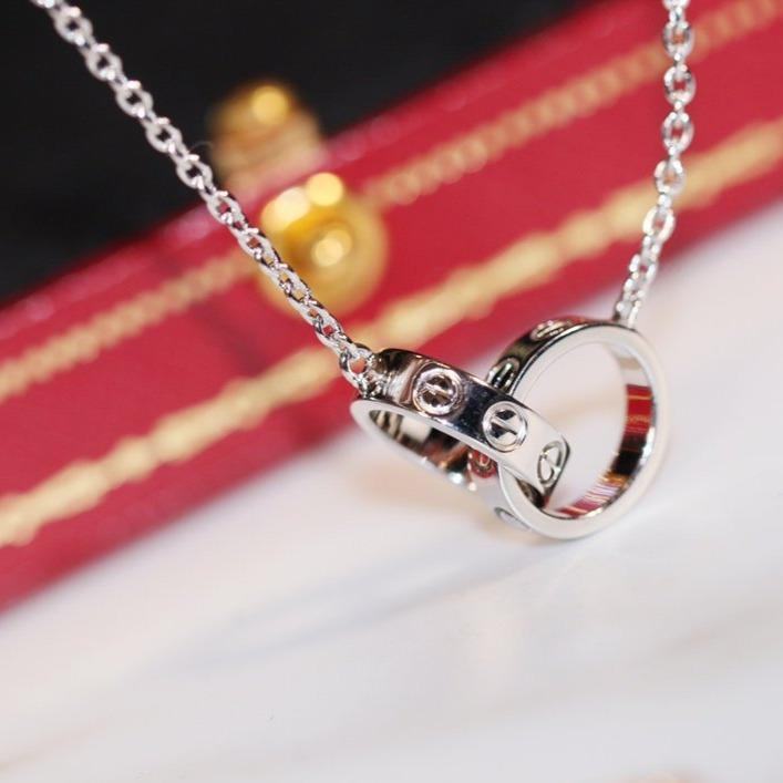 Lume Jewelry「LOVE NECKLACE」ピンクゴールド&シルバー