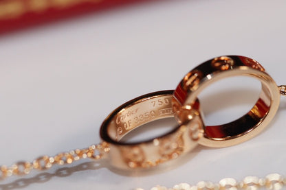 Lume Jewelry「LOVE NECKLACE」ピンクゴールド&シルバー