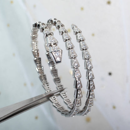 [✨Lume Jewelry✨]SERPENTI BRACELET SILVER DIAMOND DOUBLE ROW