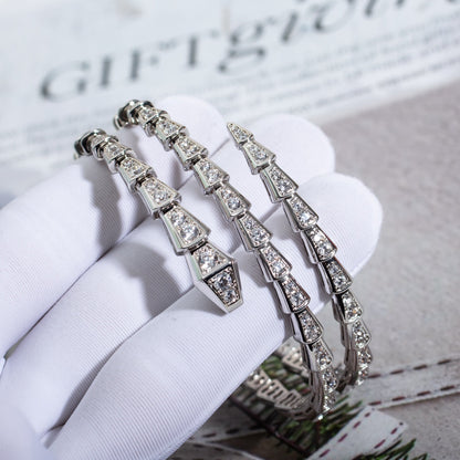 [✨Lume Jewelry✨]SERPENTI BRACELET SILVER DIAMOND DOUBLE ROW