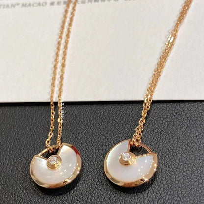 Lume Jewelry アミュレット ローズゴールド マザーオブパールネックレス