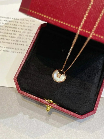 Lume Jewelry アミュレット ローズゴールド マザーオブパールネックレス