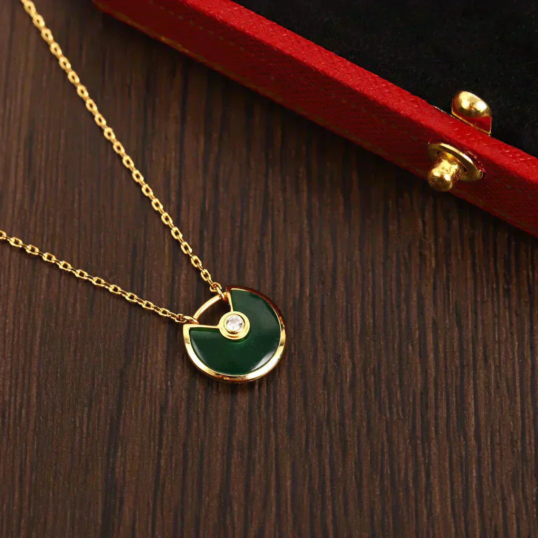 ¡®Lume Jewelry¡¯AMULETTE GOLD MALACHITE NECKLACE