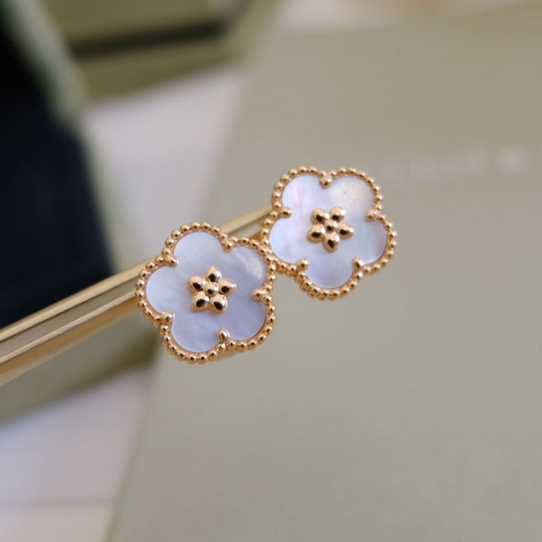 ¡®Lume Jewelry¡¯LUCKY PINK GOLD WHITE MOP EARRINGS
