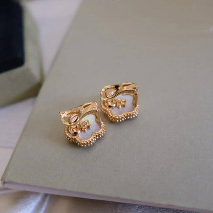 [Lume Jewelry]LUCKY WHITE MOP EARRINGS