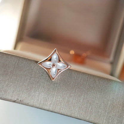 「Lume Jewelry」STAR MOP ピンクゴールドピアス