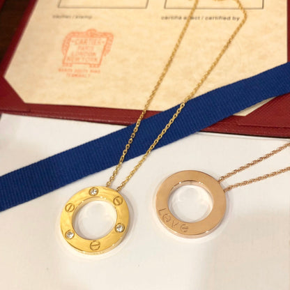 Lume Jewelryラブネックレス 16mm 3ダイヤモンド