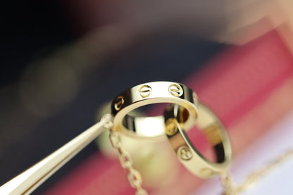 『ルーメジュエリー』LOVE NECKLACE DOUBLE RING GOLD