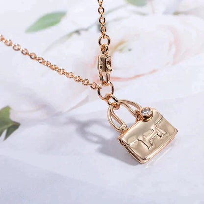 ¡®Lume Jewelry¡¯AMULETTE PEDANT ROSE GOLD NECKLACE