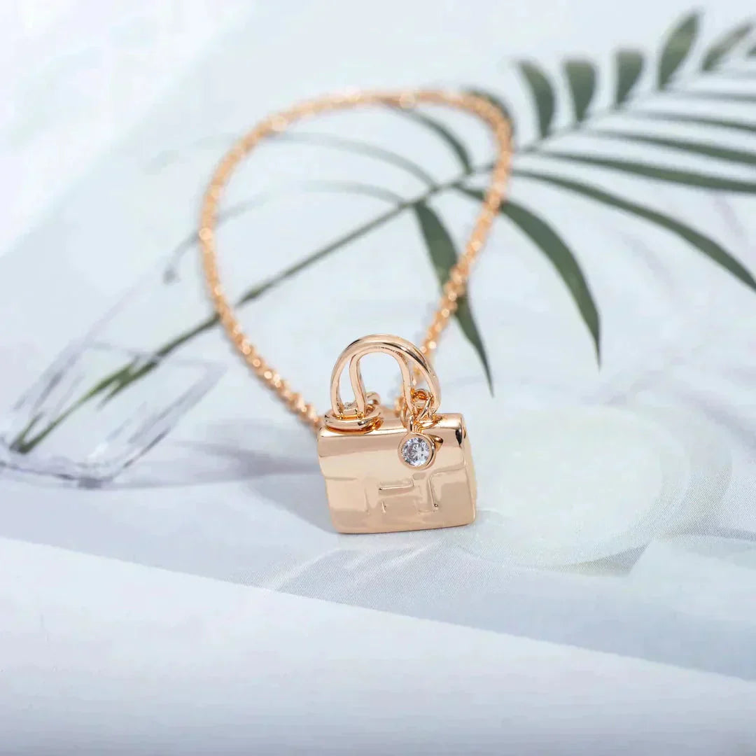 ¡®Lume Jewelry¡¯AMULETTE PEDANT ROSE GOLD NECKLACE