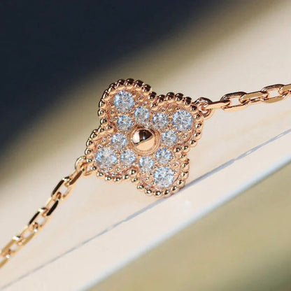 Lume Jewelry クローバー 20モチーフ ダークMOP ダイヤモンド ネックレス