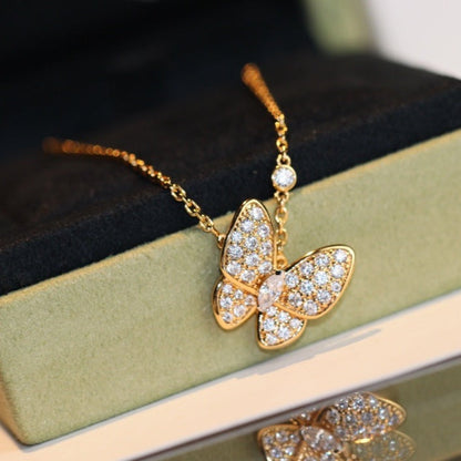 Lume Jewelry バタフライダイヤモンドネックレス