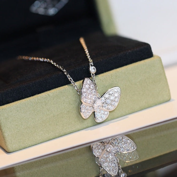 Lume Jewelry バタフライダイヤモンドネックレス