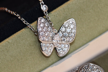 Lume Jewelry バタフライダイヤモンドネックレス