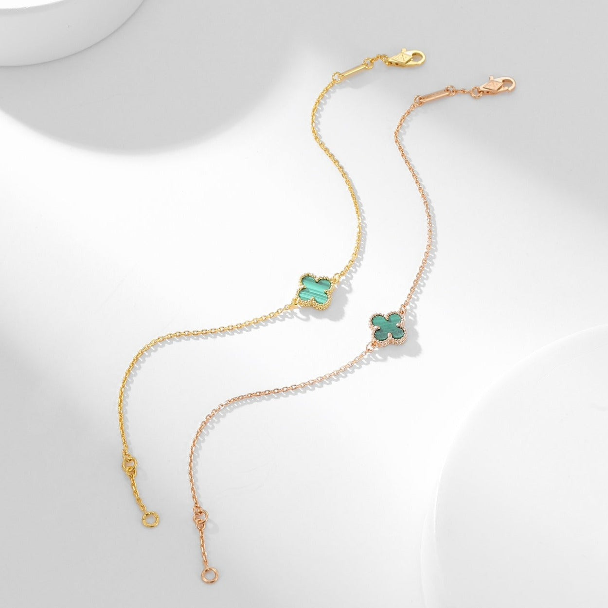 Lume Jewelry クローバーブレスレット マラカイト 1モチーフ