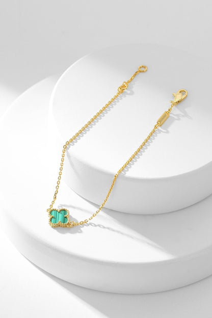 Lume Jewelry クローバーブレスレット マラカイト 1モチーフ