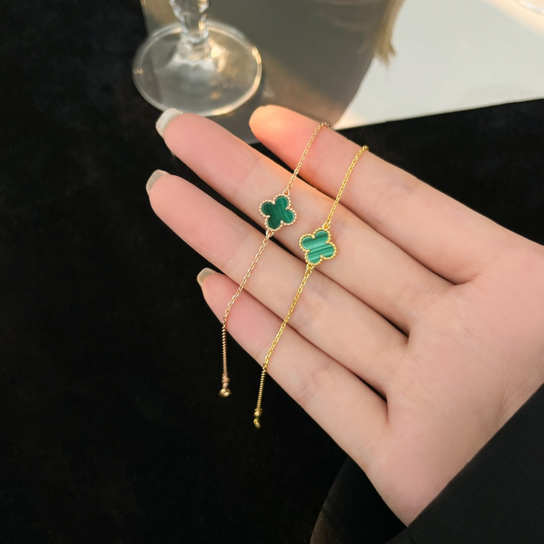 Lume Jewelry クローバーブレスレット マラカイト 1モチーフ