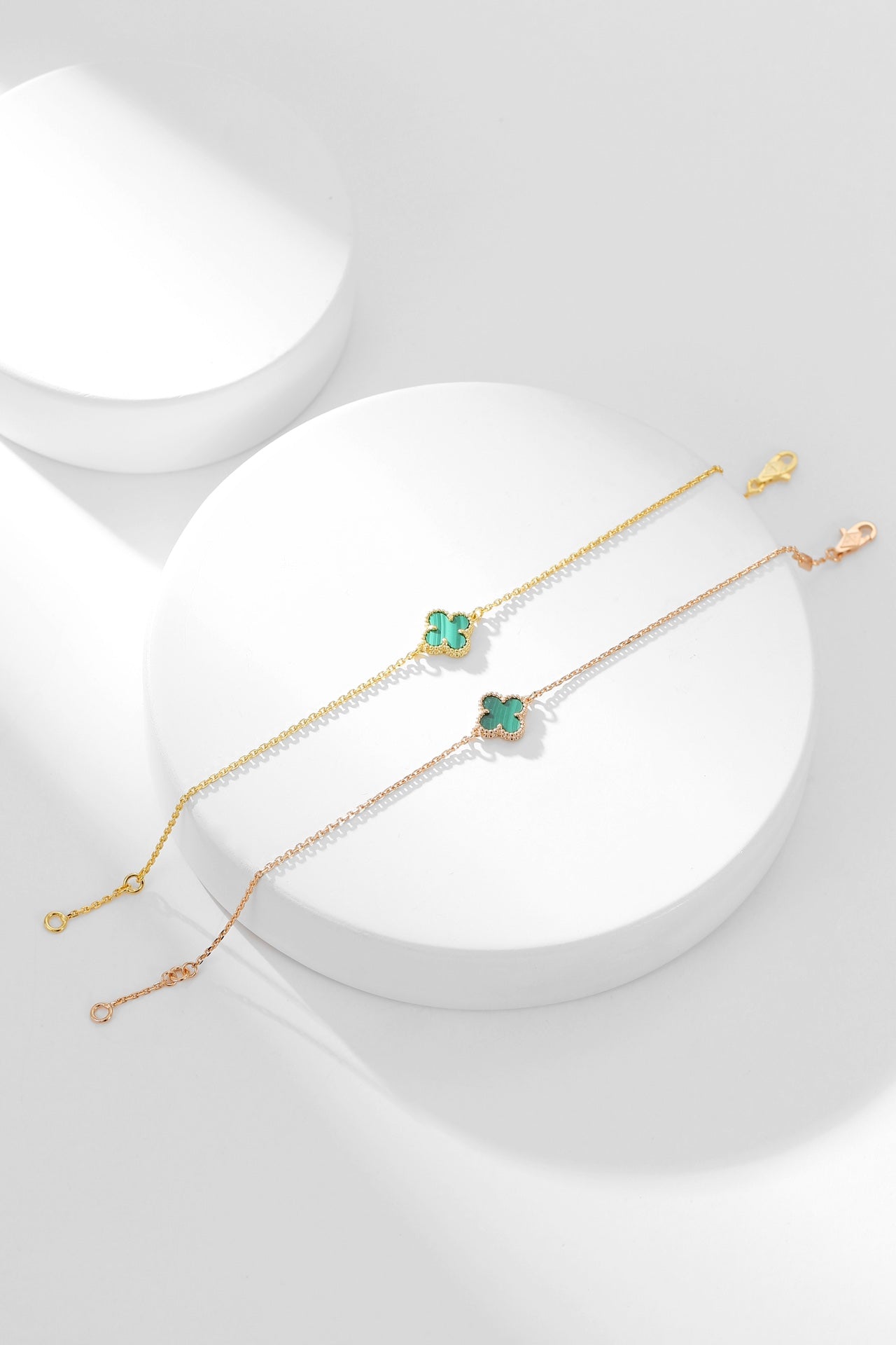 Lume Jewelry クローバーブレスレット マラカイト 1モチーフ