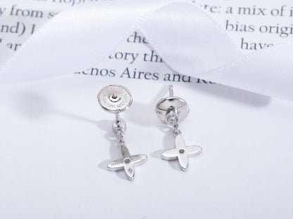Lume Jewelry VIDYLLE SILVER DIAMOND MINI DROP EARRINGS