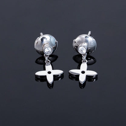 Lume Jewelry VIDYLLE SILVER DIAMOND MINI DROP EARRINGS