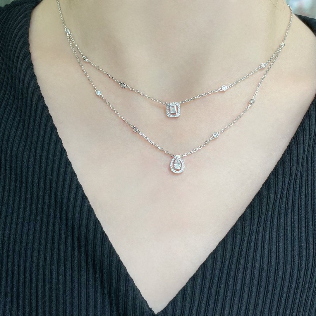 [Lume Jewelry]MY TWIN 2 ROW DIAMOND NECKLACE