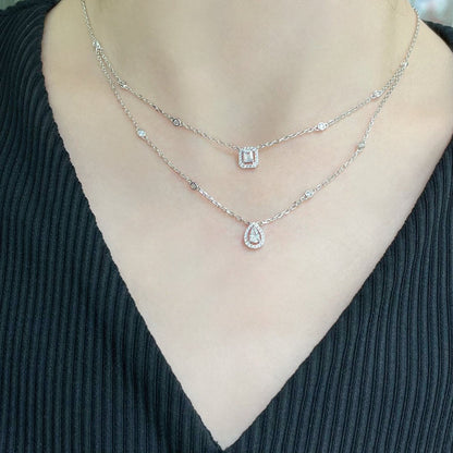 [Lume Jewelry]MY TWIN 2 ROW DIAMOND NECKLACE