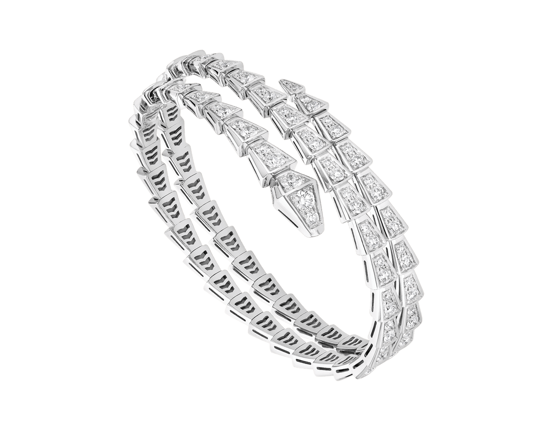 [✨Lume Jewelry✨]SERPENTI BRACELET SILVER DIAMOND DOUBLE ROW