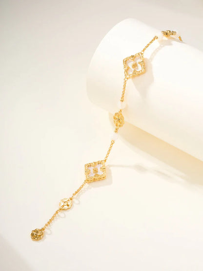 [Lume Jewelry]B.C.L ENAMELED Three-Flower Bracelet£¨Trumpet)