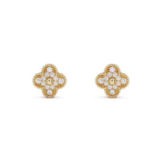 ¡®Lume Jewelry¡¯CLOVER MEDIUM 1 MOTIFS FUll DIAMOND EARRINGS