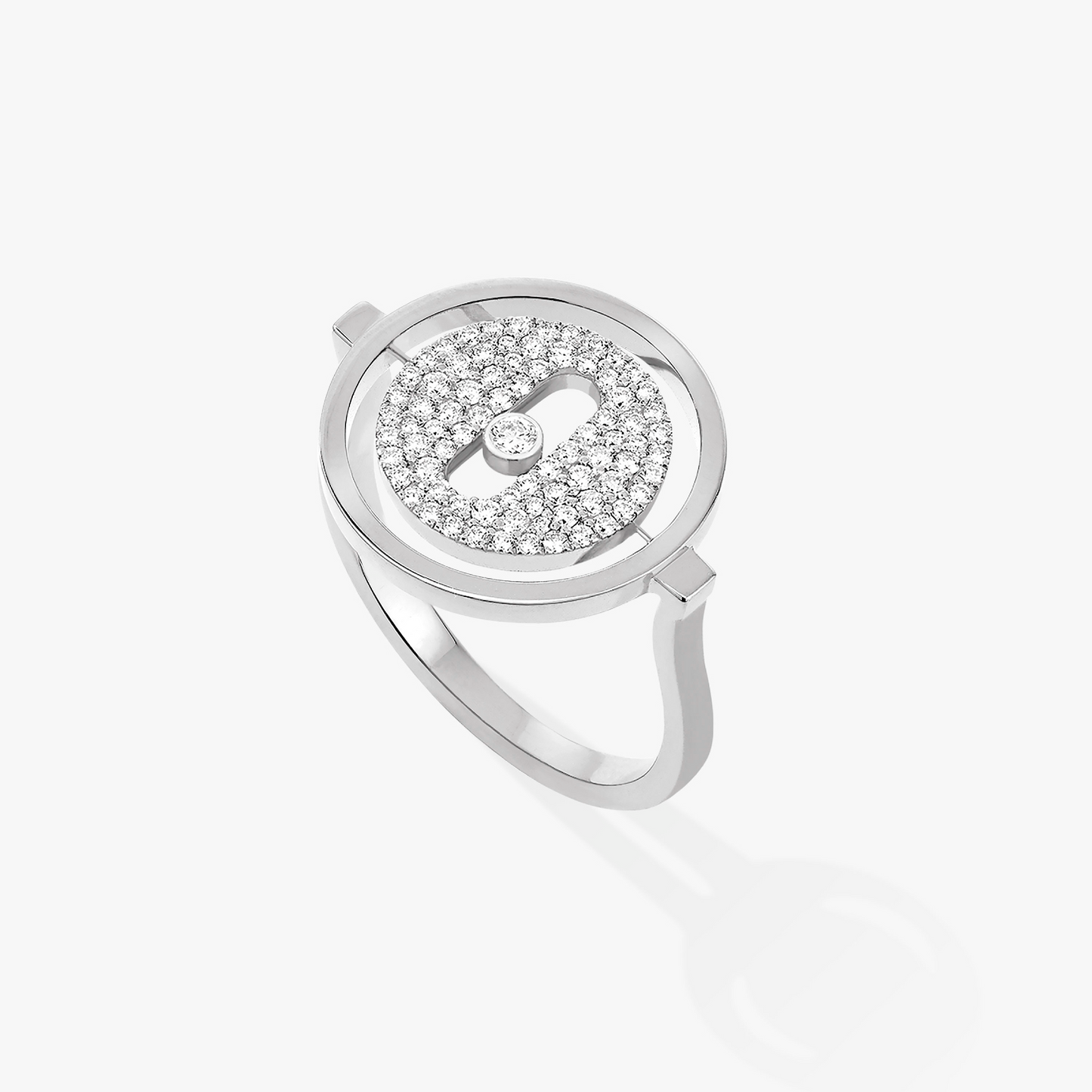 [Lume Jewelry]LUCKY MOVE PAVED SILVER DIAMOND RING