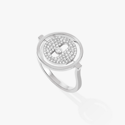 [Lume Jewelry]LUCKY MOVE PAVED SILVER DIAMOND RING