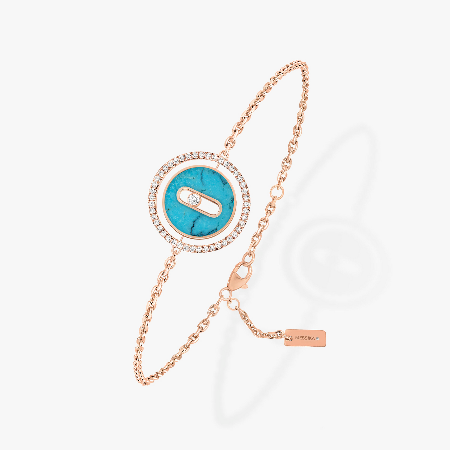 [Lume Jewelry]LUCKY MOVE TURQUOISE PINK GOLD DIAMOND BRACELET