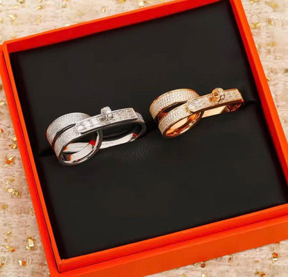 Lume Jewelry クローバーリバーシブルローズゴールドリング