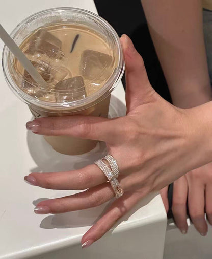 Lume Jewelry クローバーリバーシブルローズゴールドリング