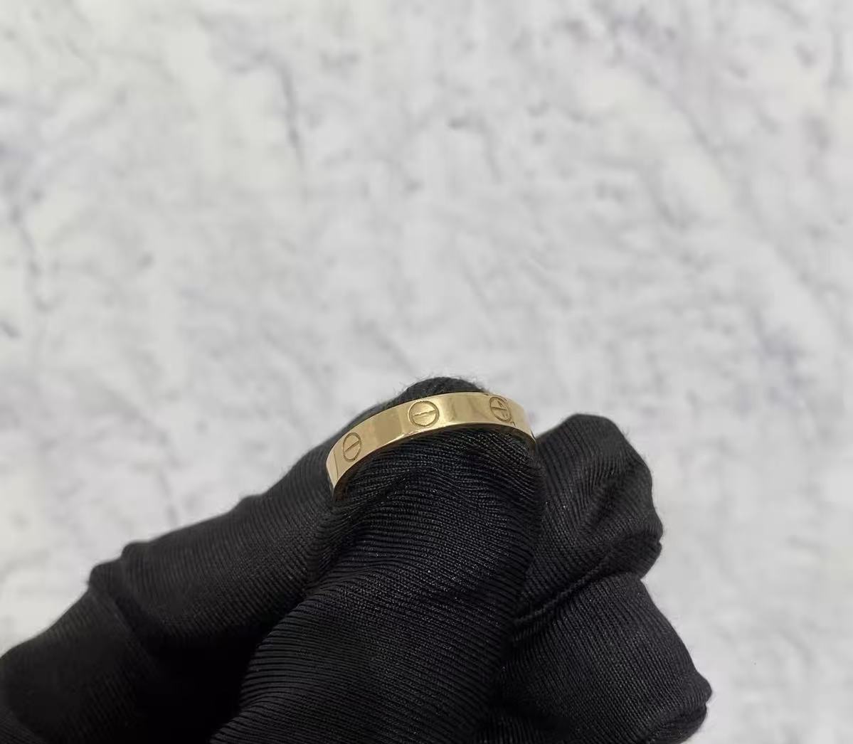 「Lume Jewelry」LOVEリング 4MM 1ダイヤモンド ゴールド