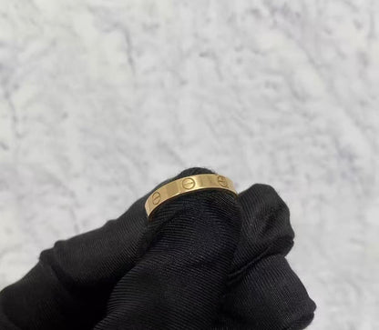 「Lume Jewelry」LOVEリング 4MM 1ダイヤモンド ゴールド
