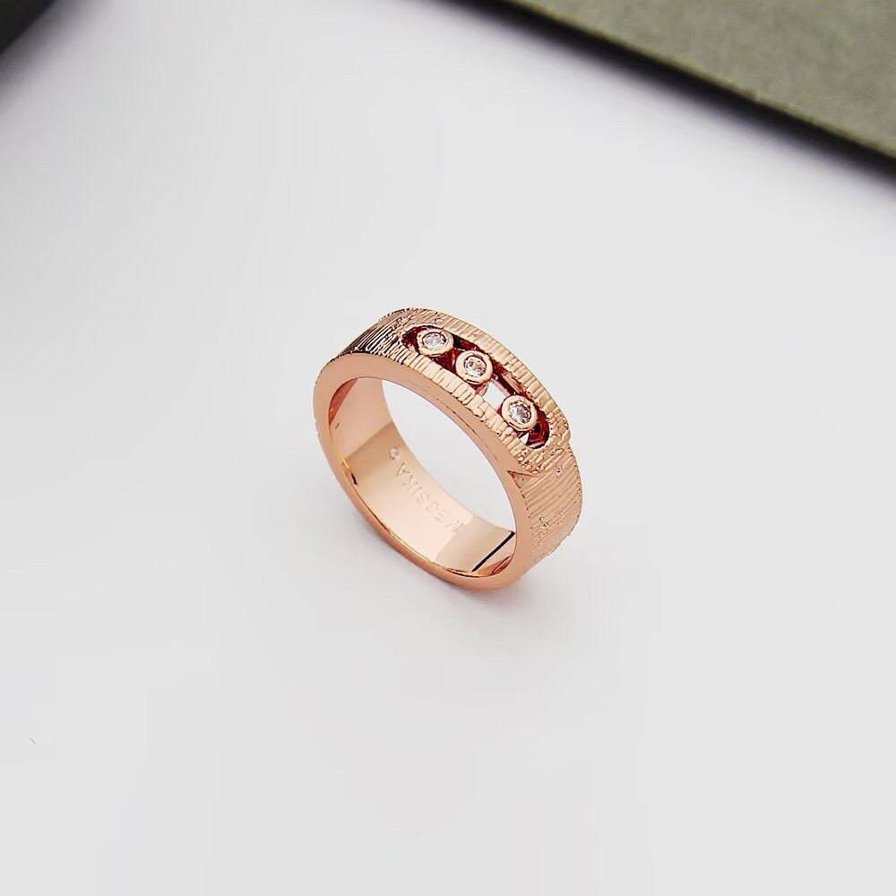 [Lume Jewelry]Move Wide 3 Moving Diamond Men's Ring