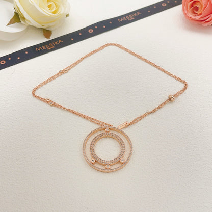 [Lume Jewelry] Move Romane Pavé Diamond Sliding Circle Long Necklace
