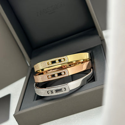 [Lume Jewelry]Move Noa Rose Gold Pavé Diamond Bangle Bracelet
