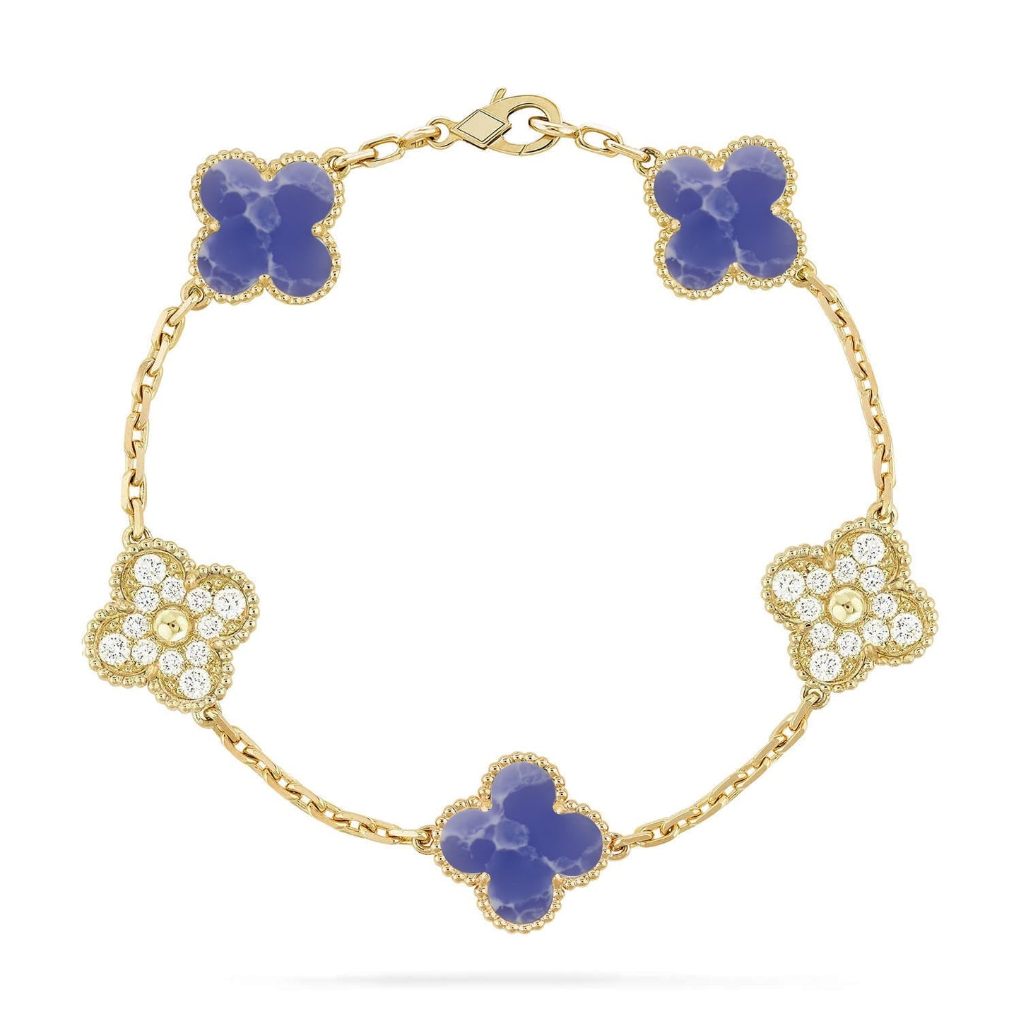 [Lume Jewelry]New CLOVER 5 MOTIF BLUE VEINS BRACELET COLLECTION