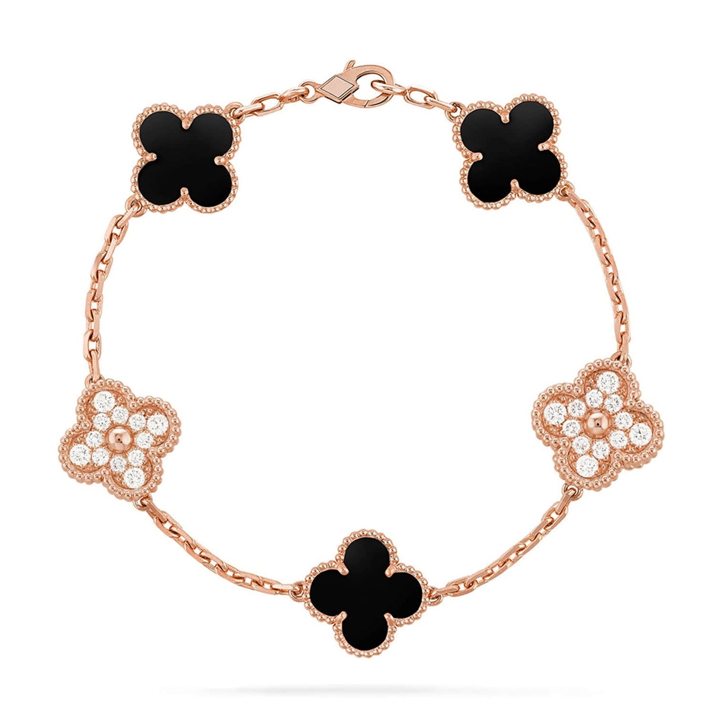 [Lume Jewelry]New CLOVER 5 MOTIF ONYXS BRACELET COLLECTION