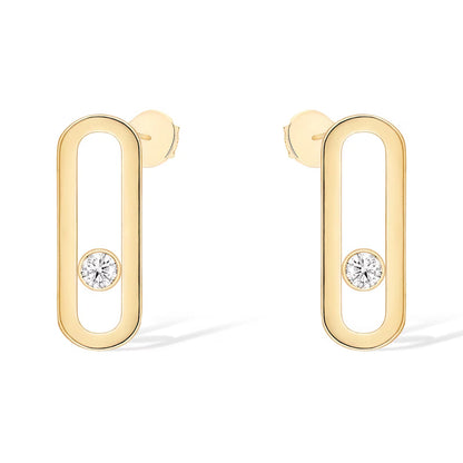 [Lume Jewelry]MOVE UNO SMALL 1 DIAMOND EARRINGS